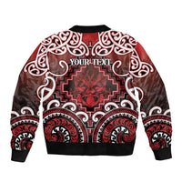 Personalised New Zealand Aotearoa Bomber Jacket Te Reo Maori Ake Ake Ake - Polynesian Pride