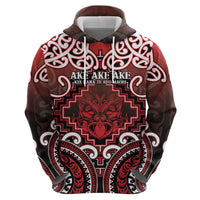 Personalised New Zealand Aotearoa Hoodie Te Reo Maori Ake Ake Ake - Polynesian Pride