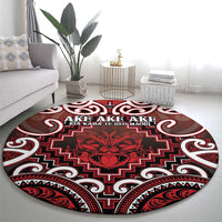 New Zealand Aotearoa Round Carpet Te Reo Maori Ake Ake Ake - Polynesian Pride
