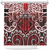 New Zealand Aotearoa Shower Curtain Te Reo Maori Ake Ake Ake - Polynesian Pride
