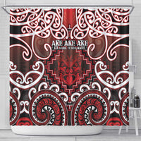 New Zealand Aotearoa Shower Curtain Te Reo Maori Ake Ake Ake - Polynesian Pride