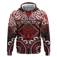 Personalised New Zealand Aotearoa Zip Hoodie Te Reo Maori Ake Ake Ake - Polynesian Pride