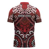 Personalised New Zealand Aotearoa Zipper Polo Shirt Te Reo Maori Ake Ake Ake - Polynesian Pride