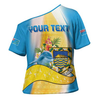 Personalised Tuvalu Independence Day Cross Shoulder Shirt Tuvalu Mo Te Atua - Polynesian Pride