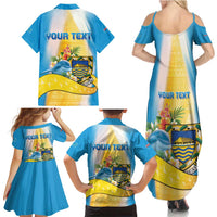 Personalised Tuvalu Independence Day Family Matching Summer Maxi Dress and Hawaiian Shirt Tuvalu Mo Te Atua - Polynesian Pride