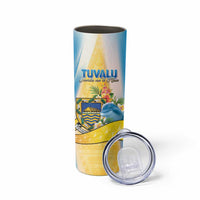 Personalised Tuvalu Independence Day Skinny Tumbler Tuvalu Mo Te Atua - Polynesian Pride