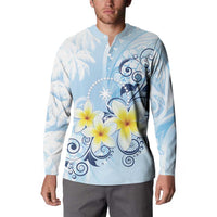 FSM Chuuk Constitution Day Button Sweatshirt Polynesian Curves Plumeria - Polynesian Pride