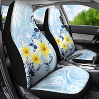 FSM Chuuk Constitution Day Car Seat Cover Polynesian Curves Plumeria - Polynesian Pride