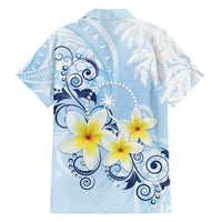 FSM Chuuk Constitution Day Family Matching Off Shoulder Maxi Dress and Hawaiian Shirt Polynesian Curves Plumeria - Polynesian Pride