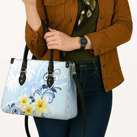 FSM Chuuk Constitution Day Leather Bag Polynesian Curves Plumeria - Polynesian Pride