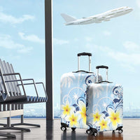 FSM Chuuk Constitution Day Luggage Cover Polynesian Curves Plumeria - Polynesian Pride