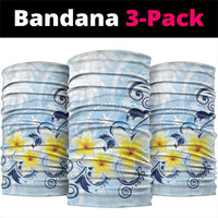 FSM Chuuk Constitution Day Neck Gaiter Polynesian Curves Plumeria - Polynesian Pride