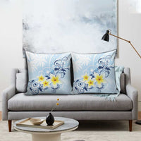 FSM Chuuk Constitution Day Pillow Cover Polynesian Curves Plumeria - Polynesian Pride