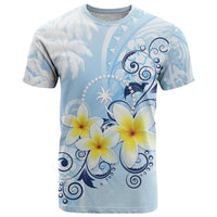 FSM Chuuk Constitution Day T Shirt Polynesian Curves Plumeria - Polynesian Pride