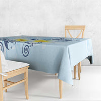 FSM Chuuk Constitution Day Tablecloth Polynesian Curves Plumeria - Polynesian Pride