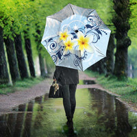 FSM Chuuk Constitution Day Umbrella Polynesian Curves Plumeria - Polynesian Pride