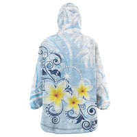 FSM Chuuk Constitution Day Wearable Blanket Hoodie Polynesian Curves Plumeria - Polynesian Pride