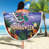 Happy Hulaween Beach Blanket Mahaloween Skeleton Dancing