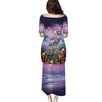 Happy Hulaween Puletasi Mahaloween Skeleton Dancing