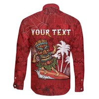 Personalised Aloha Halloween Family Matching Tank Maxi Dress and Hawaiian Shirt Skeleton Surfing