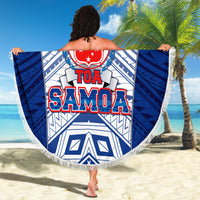Samoa Rugby Beach Blanket 2023 Pacific Championships Polynesian Pattern LT05 - Wonder Print Shop