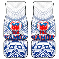Samoa Rugby Car Mats 2023 Pacific Championships Polynesian Pattern LT05 Blue - Polynesian Pride