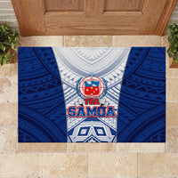 Samoa Rugby Rubber Doormat 2023 Pacific Championships Polynesian Pattern LT05 - Polynesian Pride