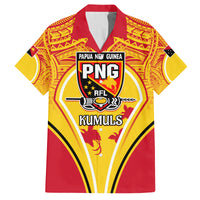 Custom Papua New Guinea Rugby Family Matching Summer Maxi Dress and Hawaiian Shirt 2023 Pacific Championships The Kumuls LT05 Dad's Shirt - Short Sleeve Yellow - Polynesian Pride