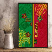 Vanuatu Happy Unity Day Canvas Wall Art Polynesian Plumeria LT05 - Polynesian Pride