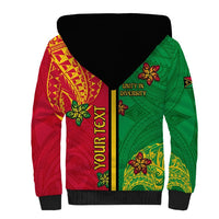 Personalised Vanuatu Happy Unity Day Sherpa Hoodie Polynesian Plumeria LT05 - Polynesian Pride