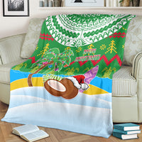 Cook Islands Christmas Blanket Coconut Santa Beach Style LT05 - Polynesian Pride