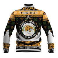 Custom Hawaii James Campbell High School Christmas Baseball Jacket Tropical Santa Claus LT05 - Polynesian Pride