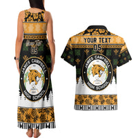 Custom Hawaii James Campbell High School Christmas Couples Matching Tank Maxi Dress and Hawaiian Shirt Tropical Santa Claus LT05 - Polynesian Pride