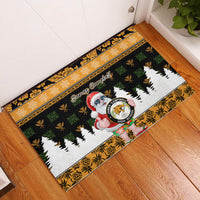 Custom Hawaii James Campbell High School Christmas Rubber Doormat Tropical Santa Claus LT05 Black - Polynesian Pride