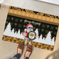 Custom Hawaii James Campbell High School Christmas Rubber Doormat Tropical Santa Claus LT05 - Polynesian Pride
