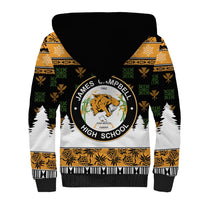 Custom Hawaii James Campbell High School Christmas Sherpa Hoodie Tropical Santa Claus LT05 - Polynesian Pride