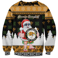 Custom Hawaii James Campbell High School Christmas Sweatshirt Tropical Santa Claus LT05 Unisex Black - Polynesian Pride