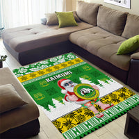 Custom Hawaii Kaimuki High School Christmas Area Rug Tropical Santa Claus LT05 - Polynesian Pride