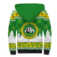 Custom Hawaii Kaimuki High School Christmas Sherpa Hoodie Tropical Santa Claus LT05 - Polynesian Pride