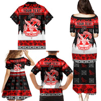 Custom Hawaii Kalani High School Christmas Family Matching Puletasi Dress and Hawaiian Shirt Tropical Santa Claus LT05 - Polynesian Pride