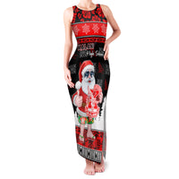 Custom Hawaii Kalani High School Christmas Family Matching Tank Maxi Dress and Hawaiian Shirt Tropical Santa Claus LT05 Mom's Dress Red - Polynesian Pride
