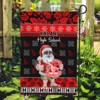 Custom Hawaii Kalani High School Christmas Garden Flag Tropical Santa Claus LT05 Garden Flag Red - Polynesian Pride