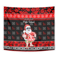 Custom Hawaii Kalani High School Christmas Tapestry Tropical Santa Claus LT05 - Polynesian Pride