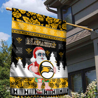 Custom Hawaii Nanakuli High and Intermediate School Christmas Garden Flag Tropical Santa Claus LT05 - Polynesian Pride