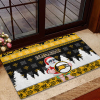 Custom Hawaii Nanakuli High and Intermediate School Christmas Rubber Doormat Tropical Santa Claus LT05 - Polynesian Pride