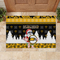 Custom Hawaii Nanakuli High and Intermediate School Christmas Rubber Doormat Tropical Santa Claus LT05 - Polynesian Pride