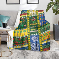 Solomon Islands Christmas Blanket Festive Beach Vibes - Polynesian Pride