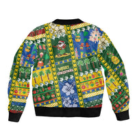 Solomon Islands Christmas Bomber Jacket Festive Beach Vibes - Polynesian Pride