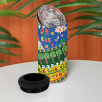 Solomon Islands Christmas 4 in 1 Can Cooler Tumbler Festive Beach Vibes - Polynesian Pride