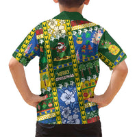 Solomon Islands Christmas Family Matching Puletasi and Hawaiian Shirt Festive Beach Vibes LT05 - Polynesian Pride
